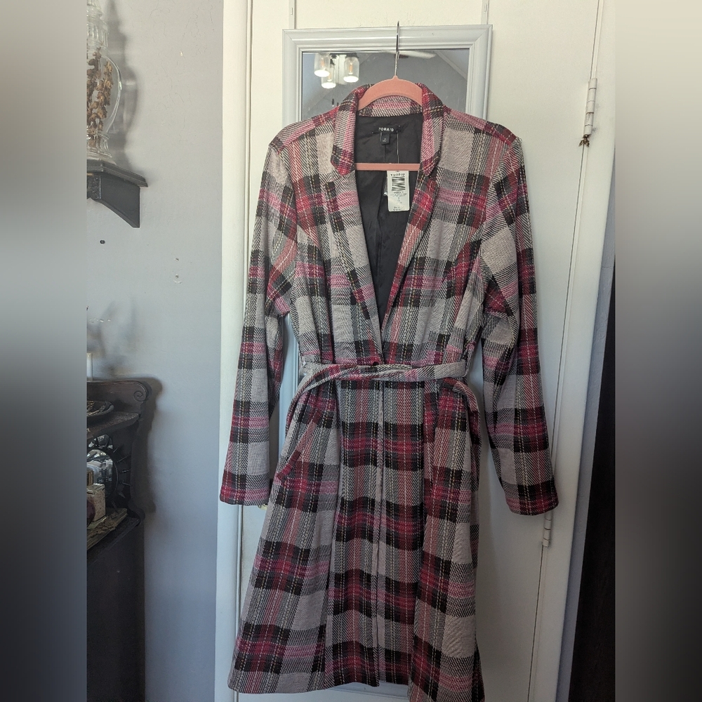 Plaid Women's Jacket - Pink and Black